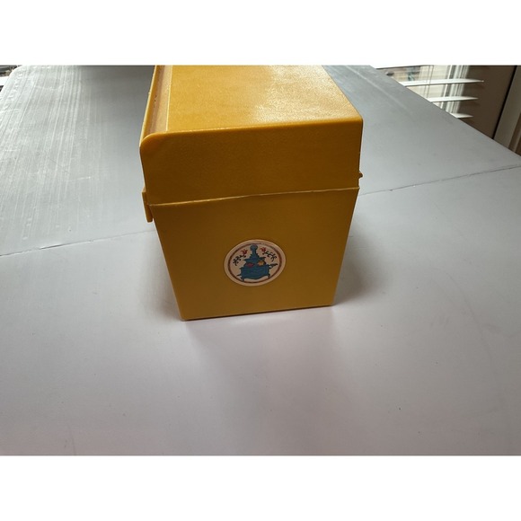 Vintage Kitchen Tested Recipes Recipe Box Card‎ Holder Divider Tabs Yellow - Picture 2 of 8